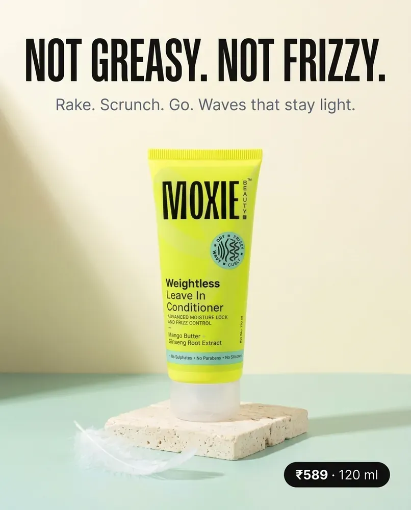 Moxie ad: not greasy, not frizzy