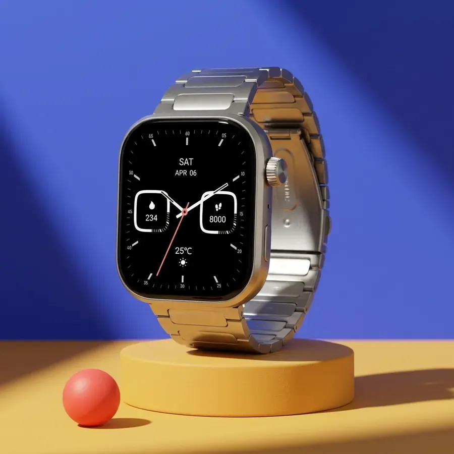 Noise smartwatch on a blue set