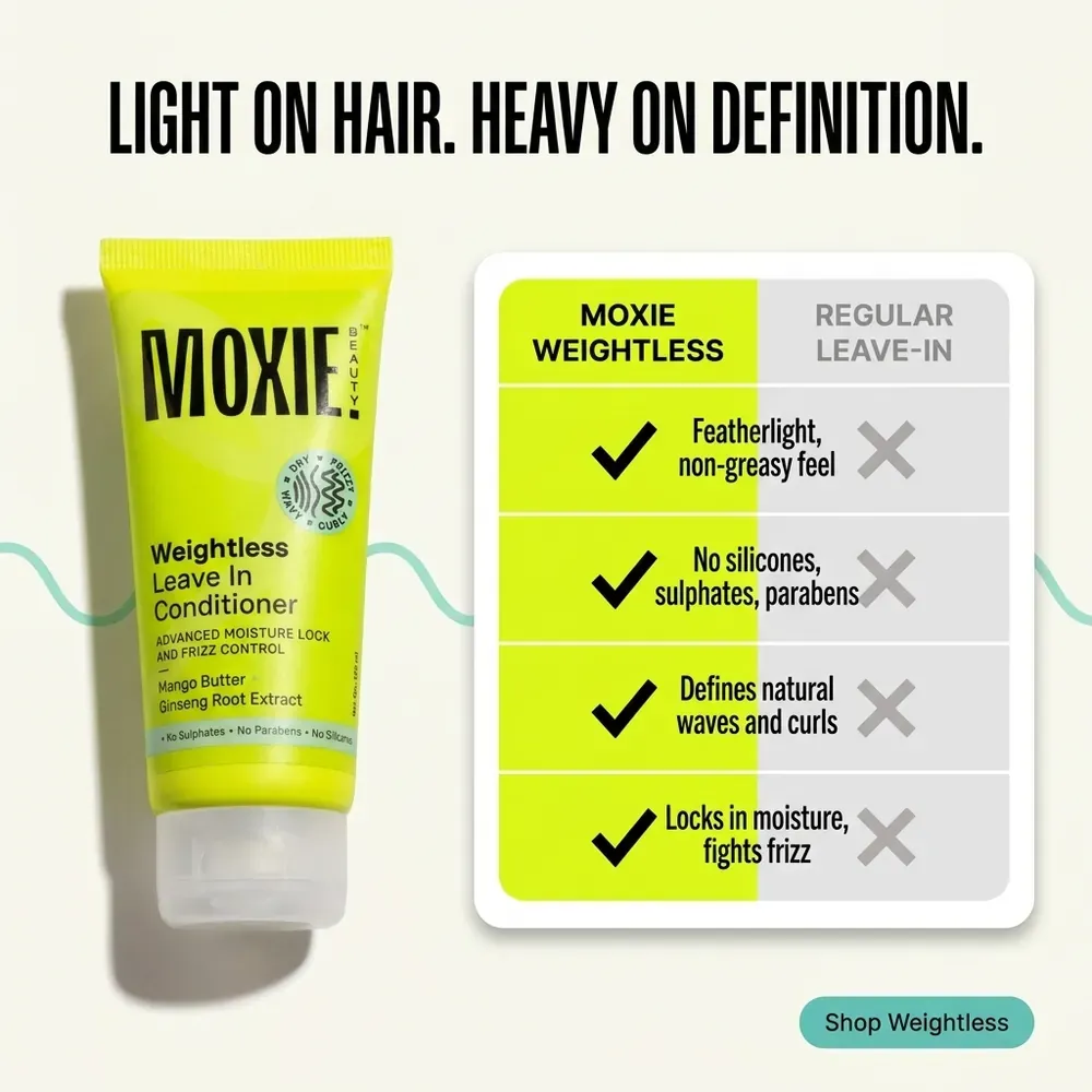 Ad for the conditioner: Light on hair. Heavy on definition.